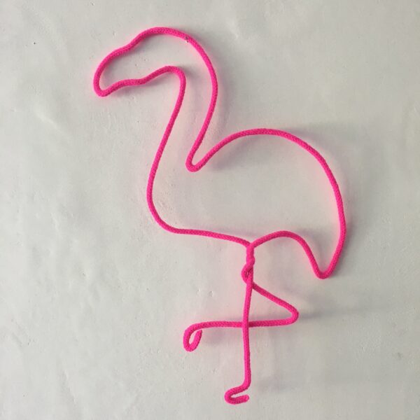 Tricotin Flamant rose – Déco murale